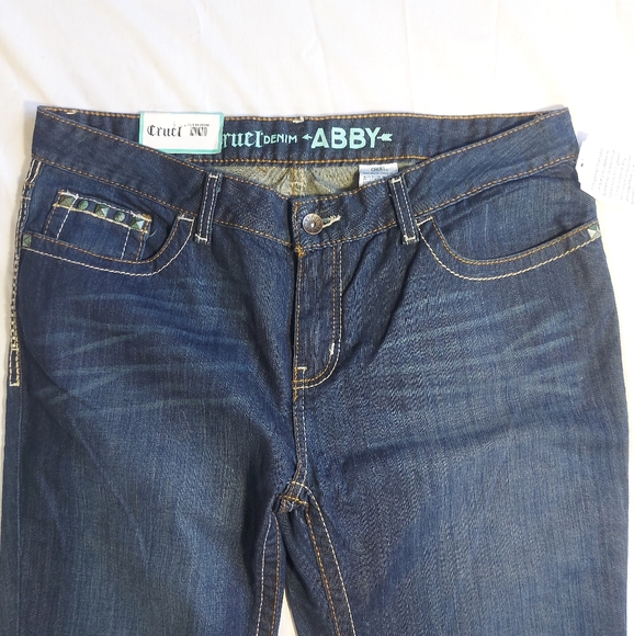 NWT Rocky Mountain Clothing Cruel Denim ABBY blue jeans, 33/15 long - Picture 4 of 15